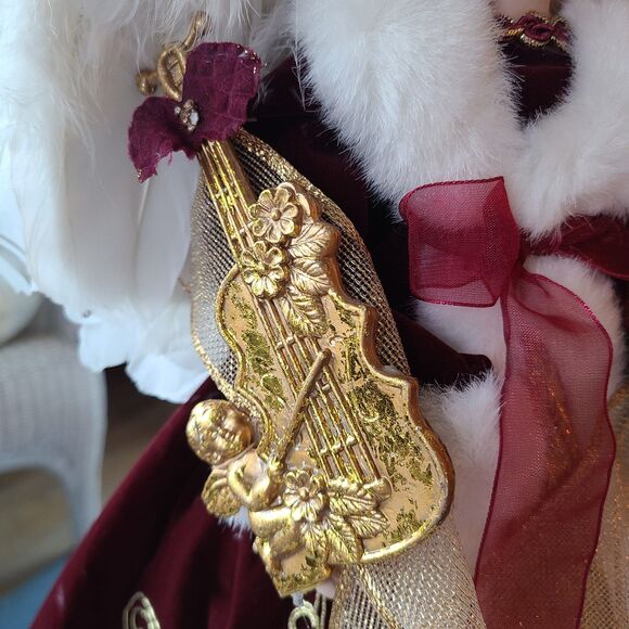 Vintage Heavenly Angel Christmas Tree Topper Or Shelf Sitter Holiday XMas Decor - Picture 4 of 10